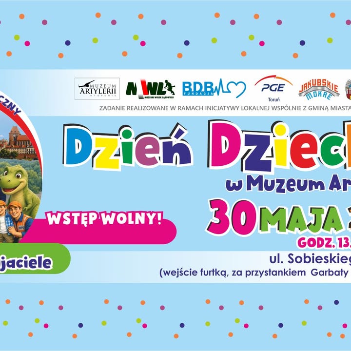 Zapraszamy na VI Patriotyczny Dzień Dziecka w Muzeum Artylerii! 🎈 Dmuchańce 🚓 Wojsko i słu