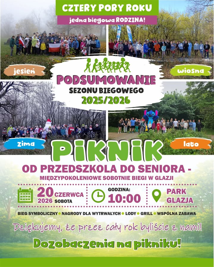 Jedna trasa. Cztery pory roku. Kilkadziesiąt sobotnich spotkań. 🏃‍♂️🌱☀️🍂❄️ I niezliczona l