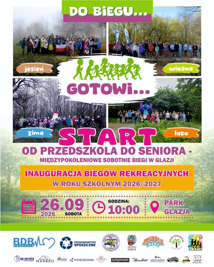 Do biegu… gotowi… START! 🏁 Wracamy na ścieżki Parku Glazja! 🌳 Przed nami kolejny sezon